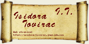 Isidora Tovirac vizit kartica